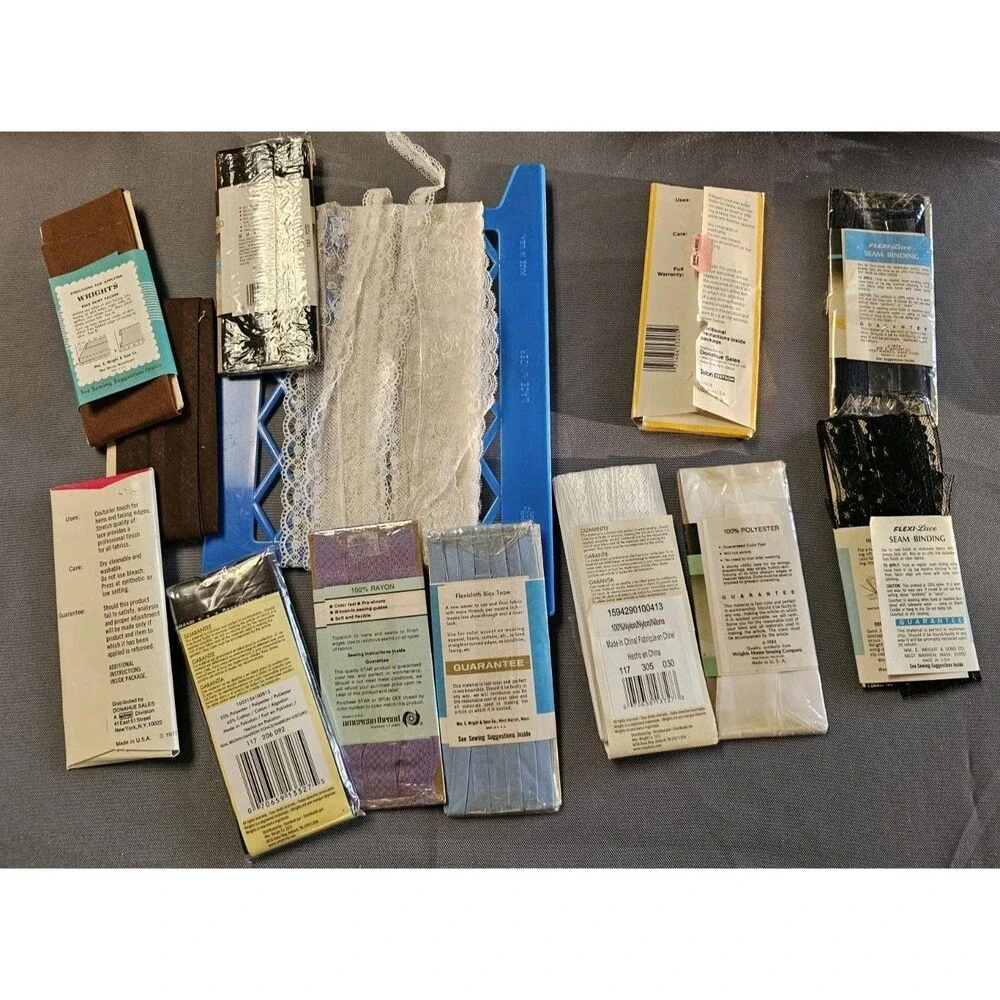 Rick Rack Seam Bias Tape Seam Binding Varies of Sizes & Colors Vintage Lot - Picture 6 of 6
